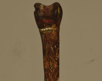 Papua New Guinea Dagger Rat Tooth Carved Ritual Dagger