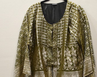 Jacket Silk Green Brocade Jacket