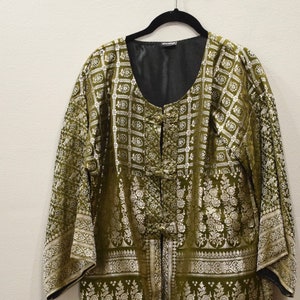 Jacket Silk Green Brocade Jacket