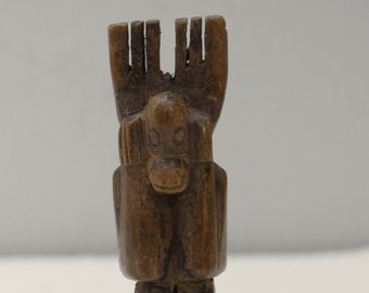 Slingshot Myan Carved Wooden Monkey Guatemala Slingshot