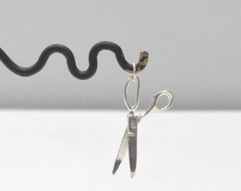 Sterling Silver Scissor Charm Pendant