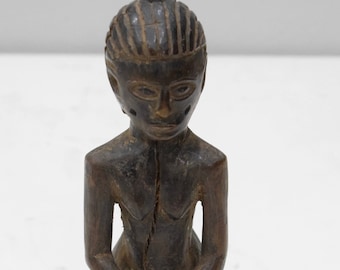 African Statue Old Makonde Tanzania Wood Figure 7.5"