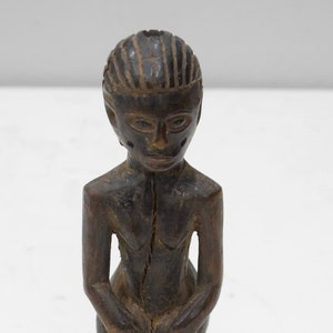 African Statue Old Makonde Tanzania Wood Figure 7.5&quot;