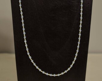 Necklace Pearl Silver Lovely Beaded Handmade Necklace Jewelry