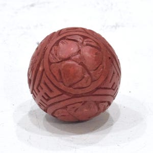 Engraved Cinnabar Chinese Baoding Harmony relaxation Ball