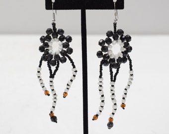 Earrings Beaded Flower Earrings