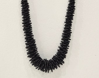Necklace Indonesian Long Black Bead Loop Necklace