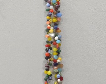 African Wedding Glass Bead Strand 120 Beads