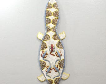 African Yoruba Tribe Beaded Crocadile Belt Sash