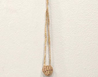 Papua New Guinea Seed Pod  Woven Fiber Necklace Sepik River