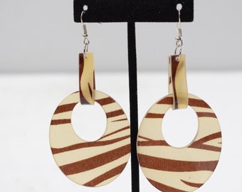 Earrings Brown Animal Print Earrings