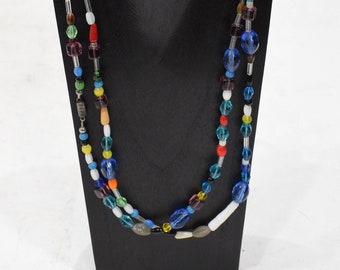 Necklace India Glass Long Bead Necklace