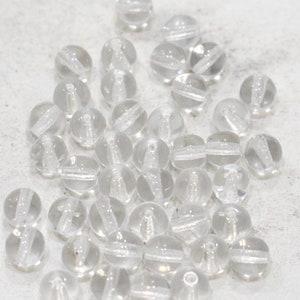 Bead Clear Czech Glass Beads 6mm
