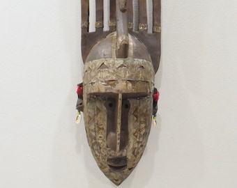 Mask African Marka Brass Wood Mask