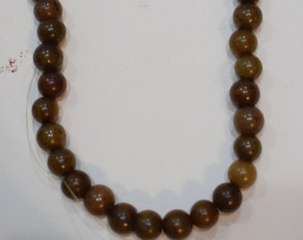 Beads Chinese Brown Serpentine Beads 10mm