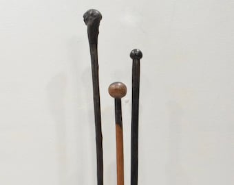 African 3 Gogo Tribe Rungu Wood Carved Throwing Club Tanzania