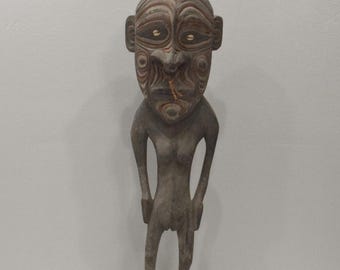Papua New Guinea Wood Figure Ceremonial Mindimbit Village