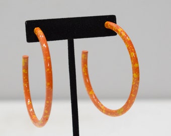 Earrings Painted large Hoop Earrings