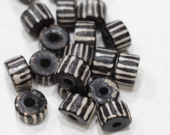 Beads Indonesian Batik Bone Stripe Beads 10-11mm