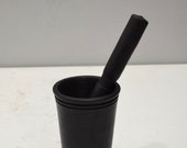 Mortar Pestle African Ebony Wood Spice Grinder Tanzania