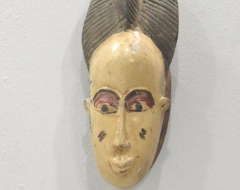 African Baule Crest Mask Akan Tribe