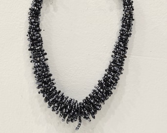 Necklace Indonesian Black Bead Loop Necklace