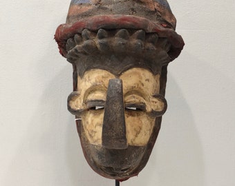 African Mask Yaka Tribe Congo Initiation Ceremonial Mask