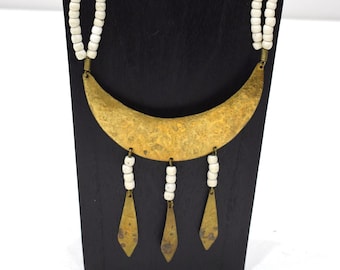 Necklace Africa Turkana Brass Pendant Necklace 25"