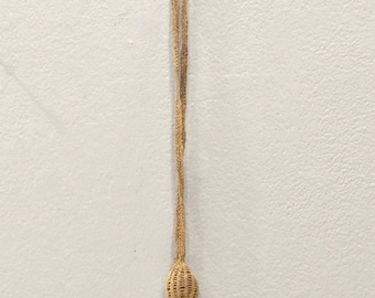 Papua New Guinea Seed Pod  Woven Fiber Necklace Sepik River