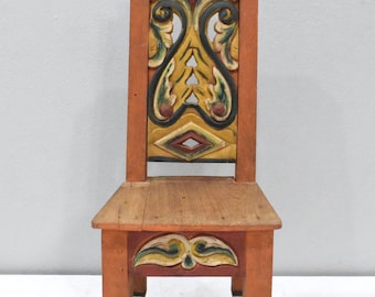 Chair Indonesian Wood Painted Childs Chair