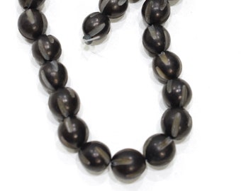 Beads Philippine Black Grooved Buri Nut Beads