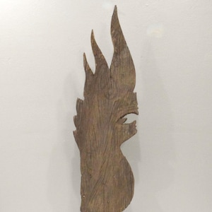 Naga Wood Statue Buddhist Naga Symbol Great Cobra Naga Wood Carved Statue