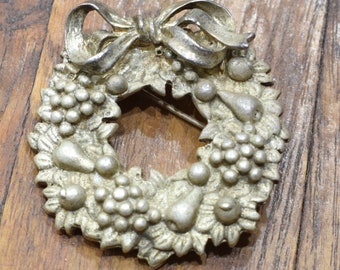 Pin Christmas Silver Wreath Piin