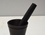Mortar Pestle African Ebony Wood Spice Grinder Tanzania