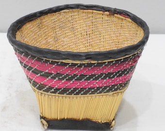 Basket African Reed Rattan Basket