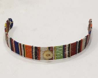 African Beaded Masai Choker Men Women Kenya