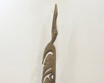 Papua New Guinea Figure One Leg Bird Head Figure Blackwater Lakes