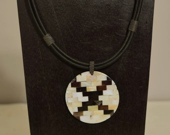Philippine Shell Pendant Cord Necklace