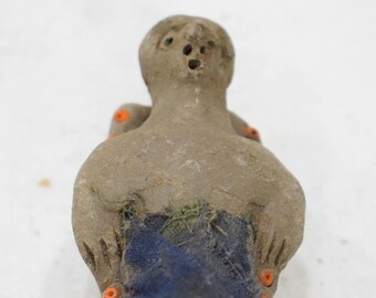African Painted Clay Baby Jesus Manger Nativity Samburu Kenya
