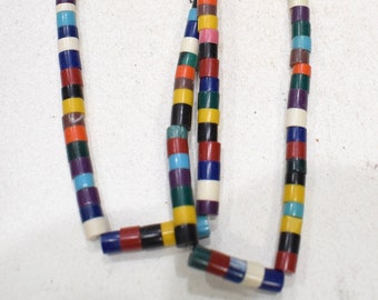 Beads Philippine Multi Colored Cylinders 5mm