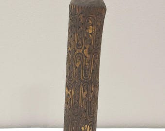 West Papua Asmat Tribe Fu' Trumbet Bambo Tribal Carved Fu'