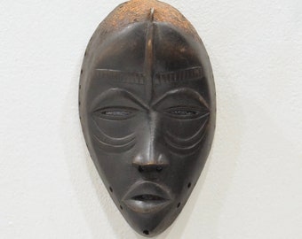 African Dan Burnished Wood Mask Liberia