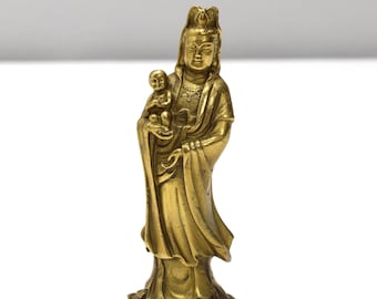 Statue Hindu Kwan Yin Goddess Statue 5 1/4"