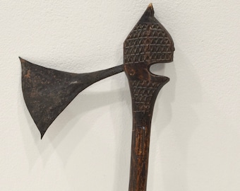 African Kuba Ceremonial Wood Axe