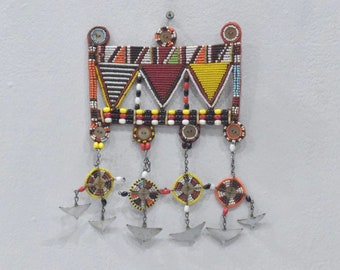 African Masai Beaded Necklace Pendant Kenya