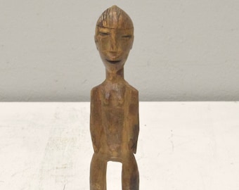 African Lobi Tribe Wood Female Fetish Statue Burkina Faso