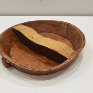 Cuenco etíope para cortar carne de madera de Gurage