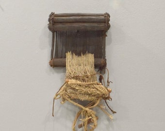 African Baule Tribe Traditional Weaving Loom