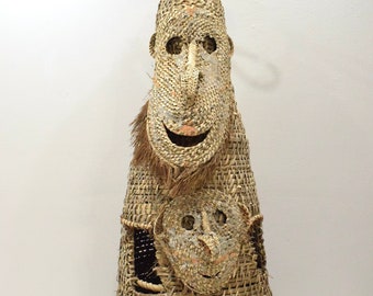 Papua New Guinea Kanganaman Tumbuan Woven Dance Mask