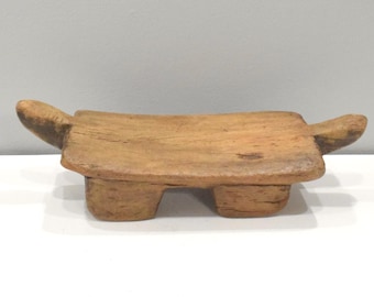 African Stool Lobi Wood Vintage Stool Burkina Faso